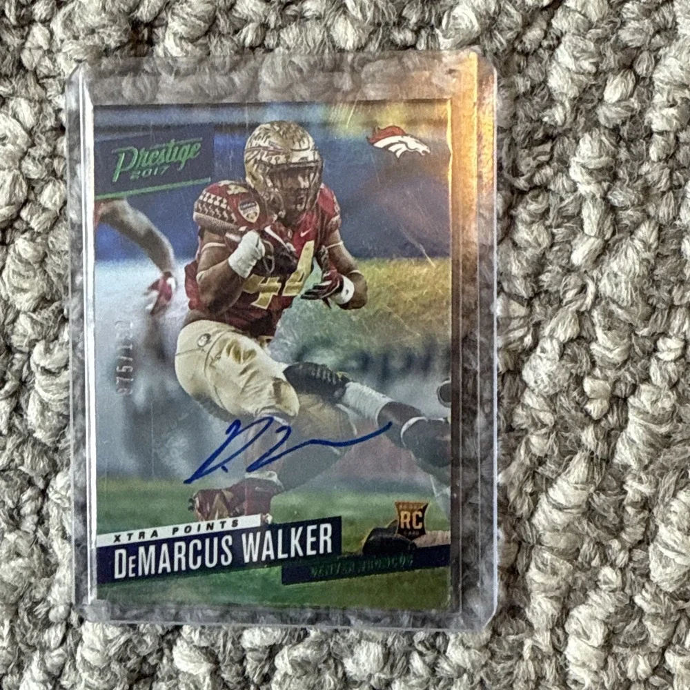 2017 Panini‎ Prestige DeMarcus Walker Xtra Points Green RC Auto #75/150 Broncos